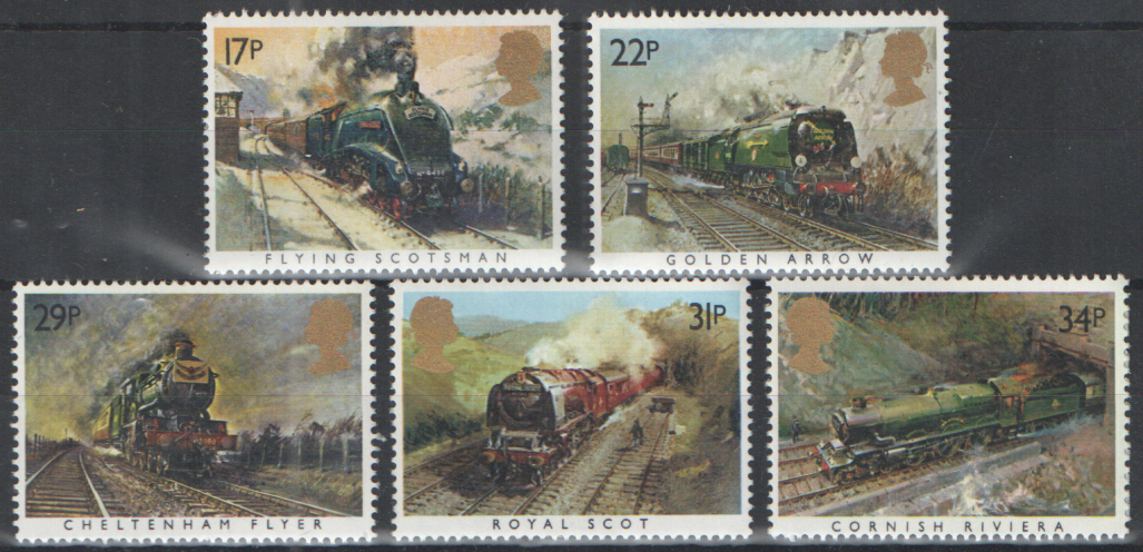 (image for) SG1272 / 76 1985 Steam Trains unmounted mint set of 5