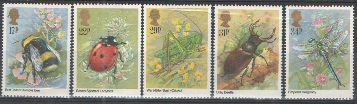 (image for) SG1277 / 81 1985 Insects unmounted mint set of 5