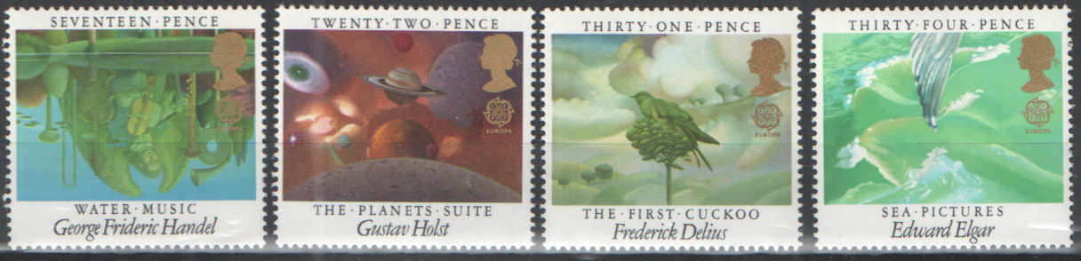 (image for) SG1282 / 85 1985 British Composers unmounted mint set of 4 - Click Image to Close
