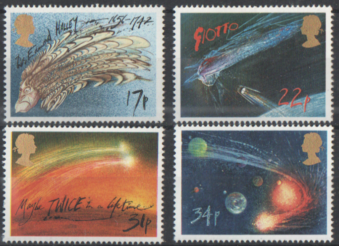 (image for) SG1312 / 15 1986 Halley's Comet unmounted mint set of 4 - Click Image to Close