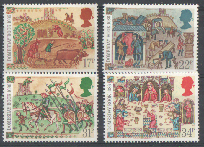 (image for) SG1324 / 27 1986 Domesday Book unmounted mint set of 4 - Click Image to Close