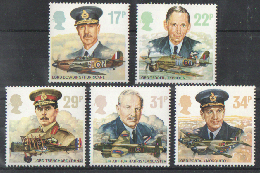 (image for) SG1336 / 40 1986 Royal Air Force unmounted mint set of 5 - Click Image to Close