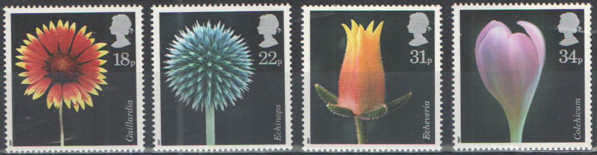 (image for) SG1347 / 50 1987 Flowers unmounted mint set of 4