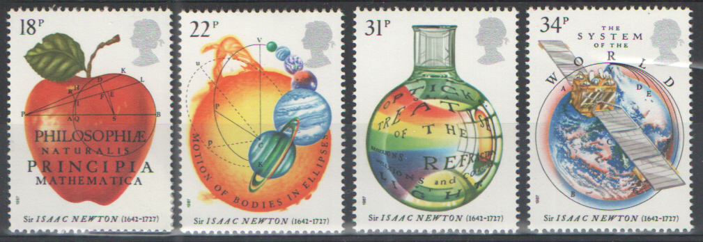 SG1351 / 54 1987 Sir Isaac Newton unmounted mint set of 4