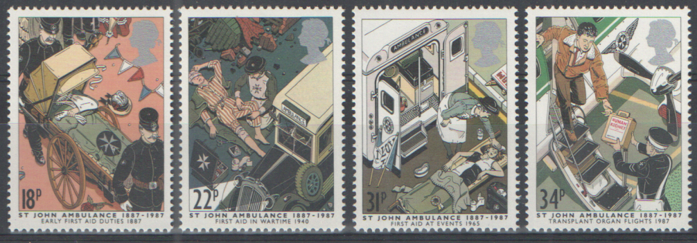 SG1359 / 62 1987 St John Ambulance unmounted mint set of 4