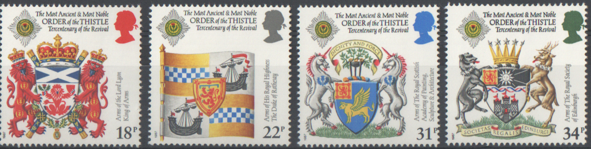 (image for) SG1363 / 66 1987 Order Of The Thistle unmounted mint set of 4 - Click Image to Close