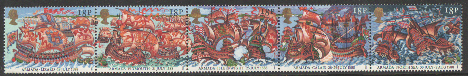 (image for) SG1400 / 04 1988 Spanish Armada unmounted mint set of 5