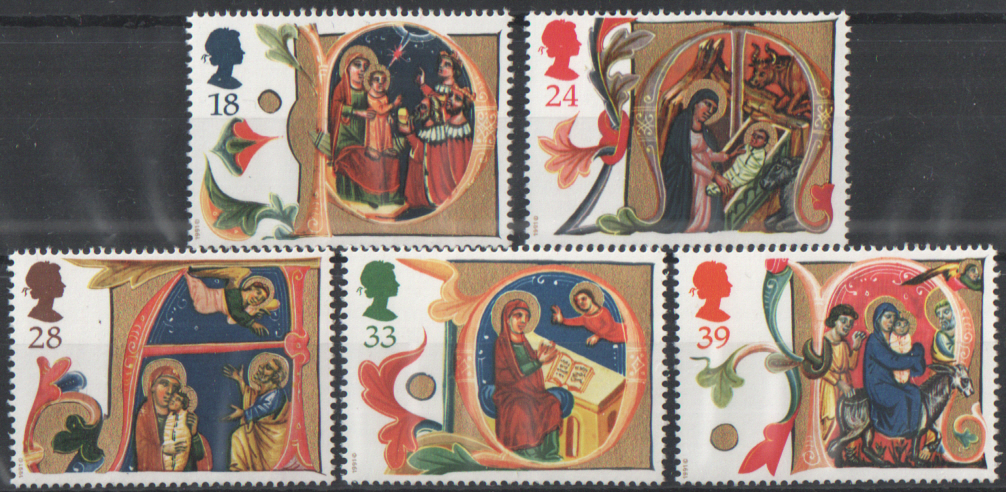 (image for) SG1582 / 86 1991 Christmas unmounted mint set of 5 - Click Image to Close