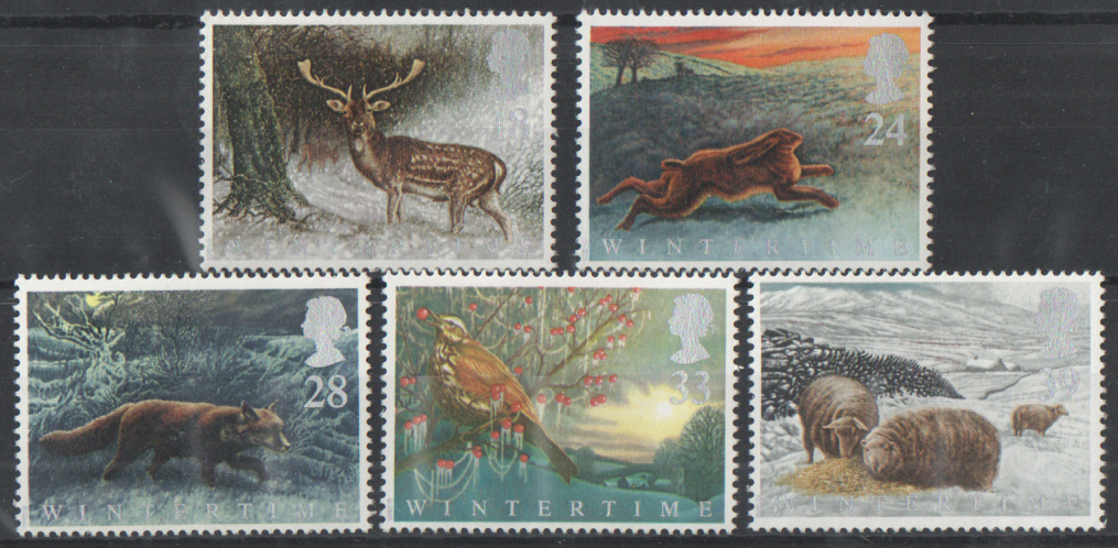 SG1587 / 91 1992 Wintertime unmounted mint set of 5