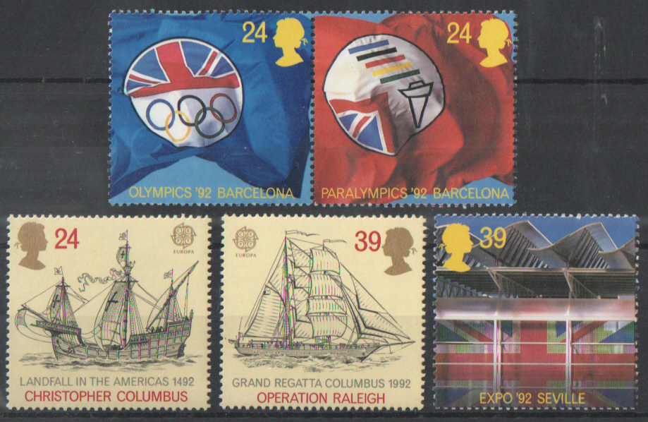 SG1615 / 19 1992 International Events unmounted mint set of 5