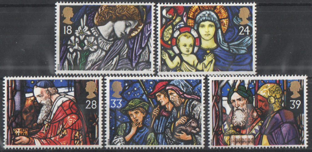 (image for) SG1634 / 38 1992 Christmas unmounted mint set of 5