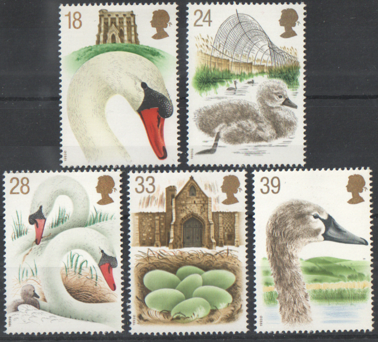 (image for) SG1639 / 43 1993 Swans unmounted mint set of 5 - Click Image to Close