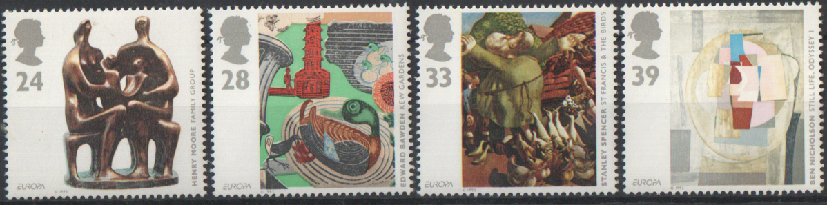 (image for) SG1767 / 70 1993 Modern Art unmounted mint set of 4