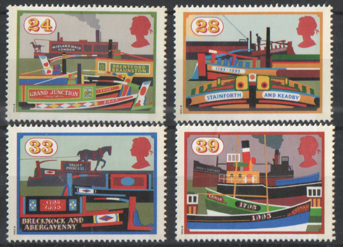 (image for) SG1775 / 78 1993 Inland Waterways unmounted mint set of 4 - Click Image to Close