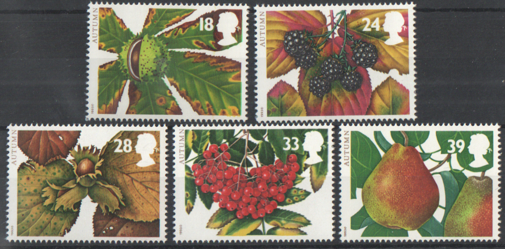SG1779 / 83 1993 Autumn unmounted mint set of 5