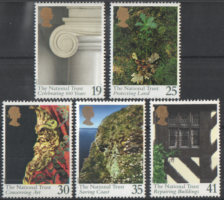 (image for) SG1868 / 72 1995 National Trust unmounted mint set of 5