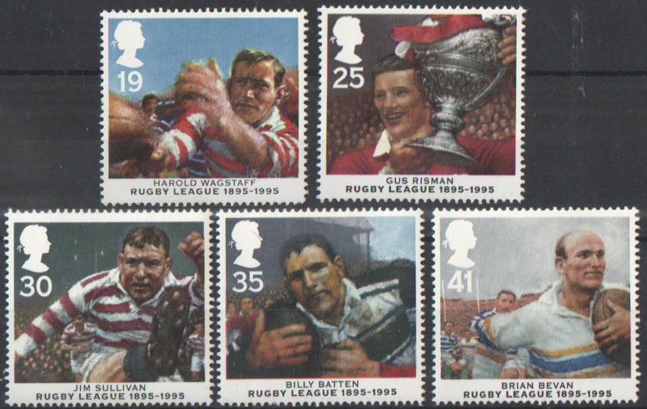 (image for) SG1891 / 95 1995 Rugby League unmounted mint set of 5 - Click Image to Close