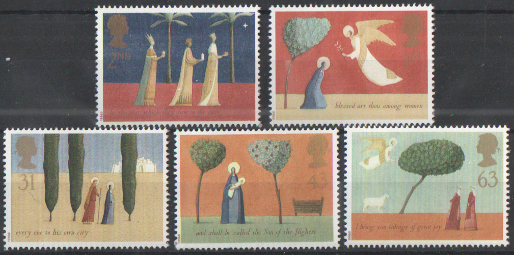 (image for) SG1950 / 54 1996 Christmas unmounted mint set of 5 - Click Image to Close