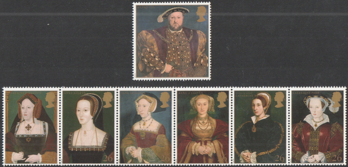 (image for) SG1965 / 71 1997 Henry VIII unmounted mint set of 7
