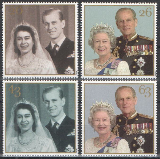 (image for) SG2011 / 14 1997 Royal Golden Wedding unmounted mint set of 4 - Click Image to Close