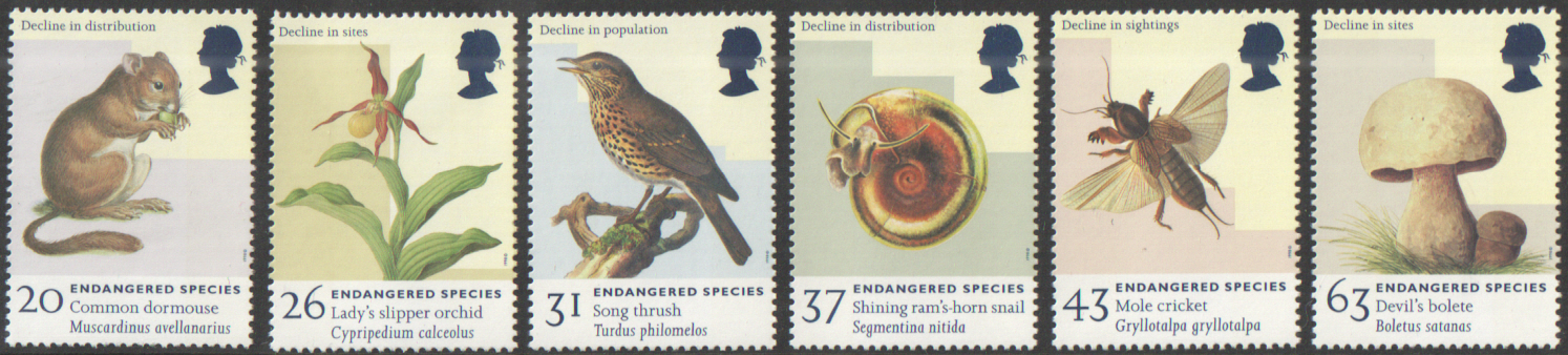 (image for) SG2015 / 20 1998 Endangered Species unmounted mint set of 6