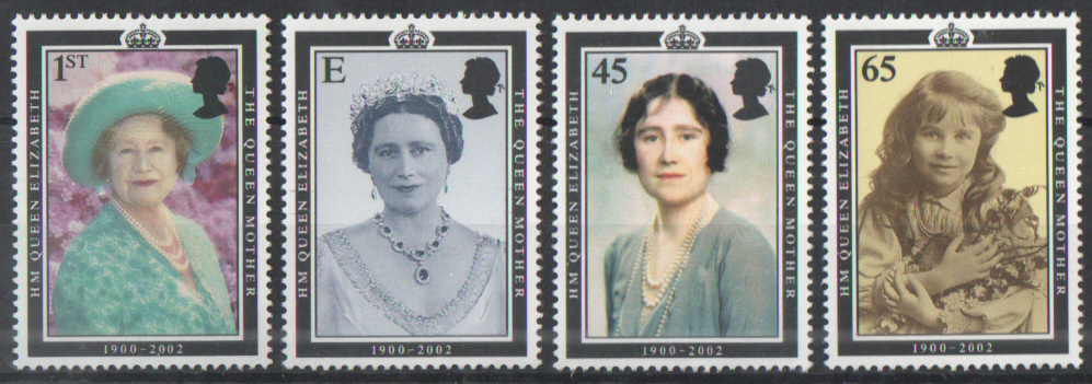 (image for) SG2280 / 83 2002 Queen Mother Commemoration unmounted mint set of 4