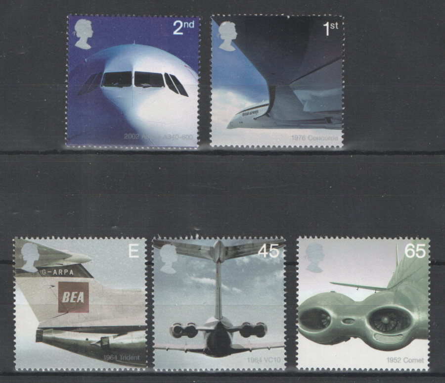 (image for) SG2284 / 88 2002 Jet Airliners unmounted mint set of 5 - Click Image to Close