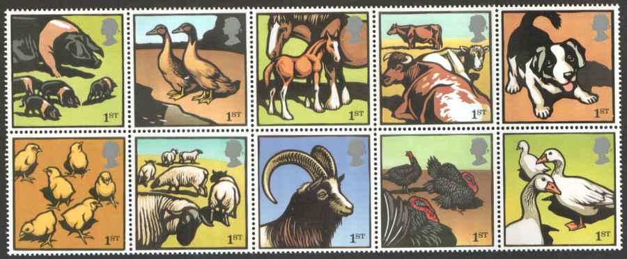 (image for) SG2502 / 11 2005 Farm Animals unmounted mint set of 10 - Click Image to Close