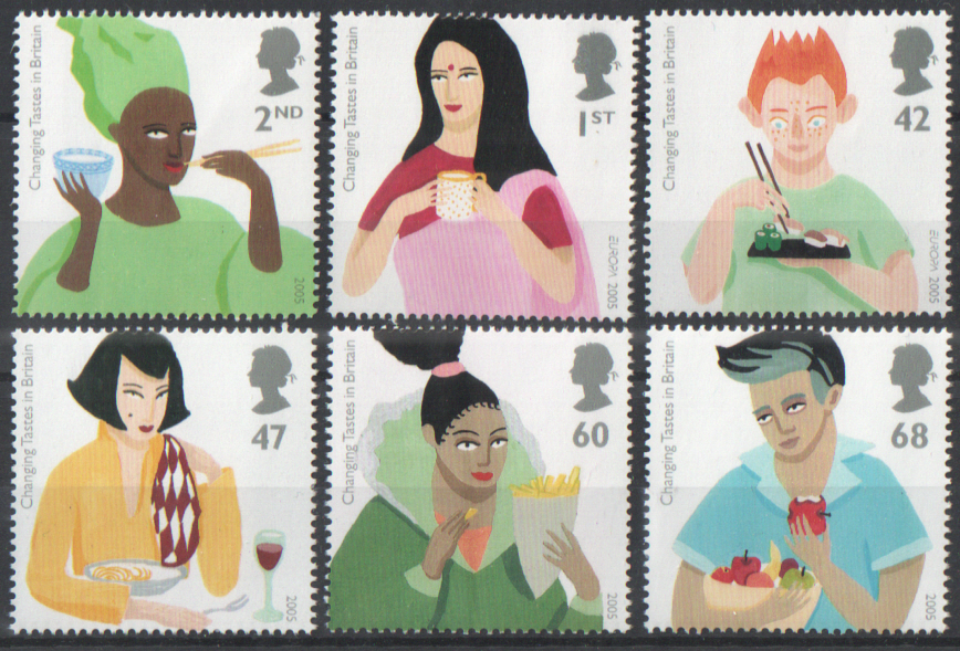 (image for) SG2555 / 60 2005 Changing Tastes In Britain unmounted mint set of 6 - Click Image to Close