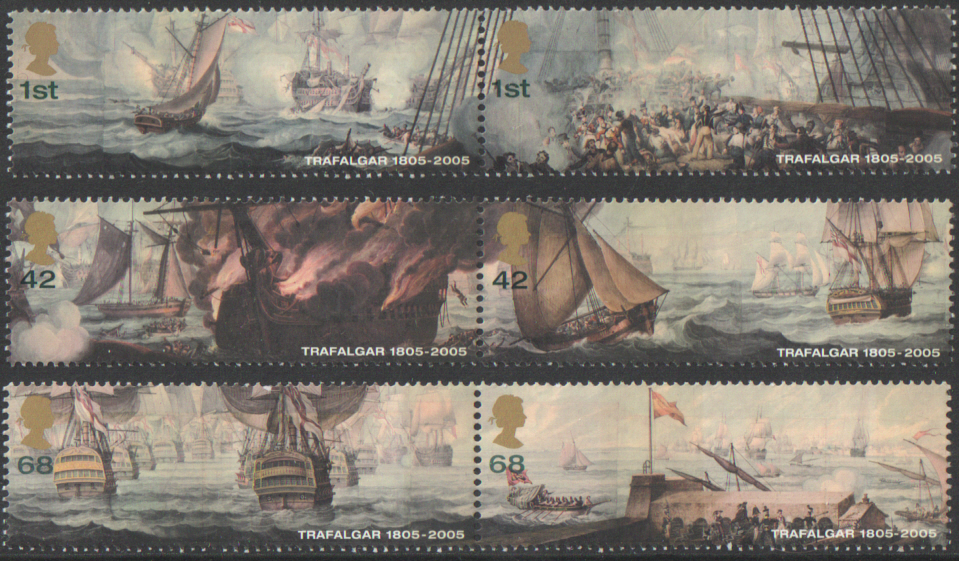 (image for) SG2574 / 79 2005 Battle of Trafalgar unmounted mint set of 6 - Click Image to Close