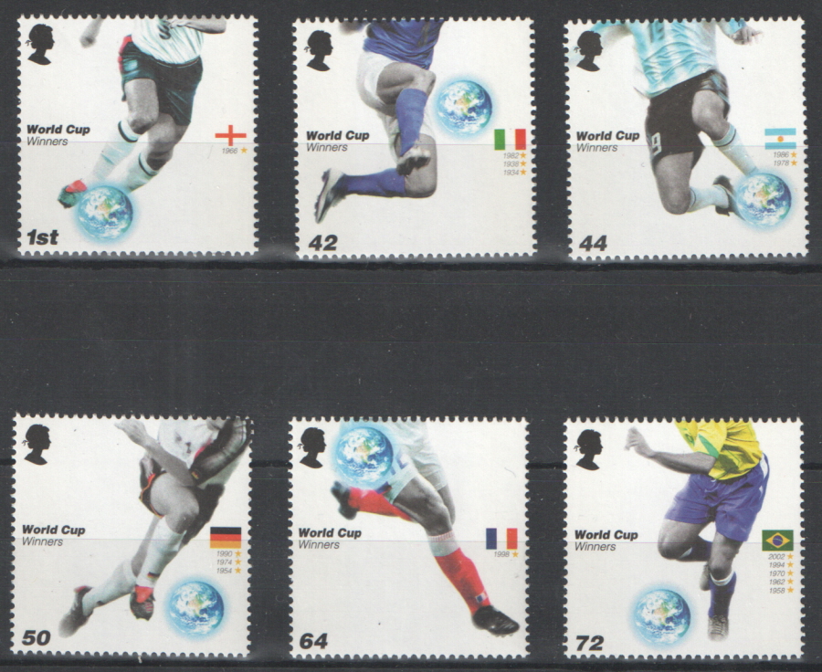 (image for) SG2628 / 33 2006 World Cup Winners unmounted mint set of 6 - Click Image to Close