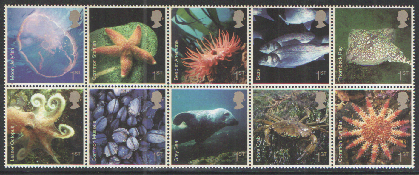 (image for) SG2699 / 08 2007 Sealife unmounted mint set of 10