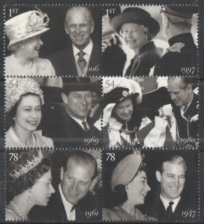 (image for) SG2780 / 85 2007 Royal Diamond Wedding unmounted mint set of 6 - Click Image to Close