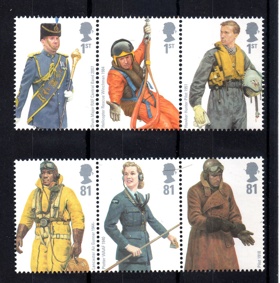 (image for) SG2862 / 67 2008 RAF Uniforms unmounted mint set of 6