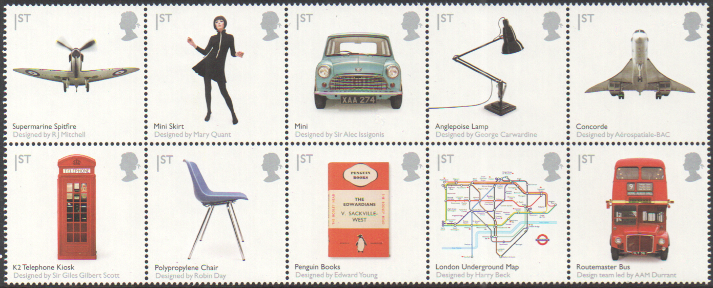 (image for) SG2887 / 96 2009 British Design Classics unmounted mint set of 10