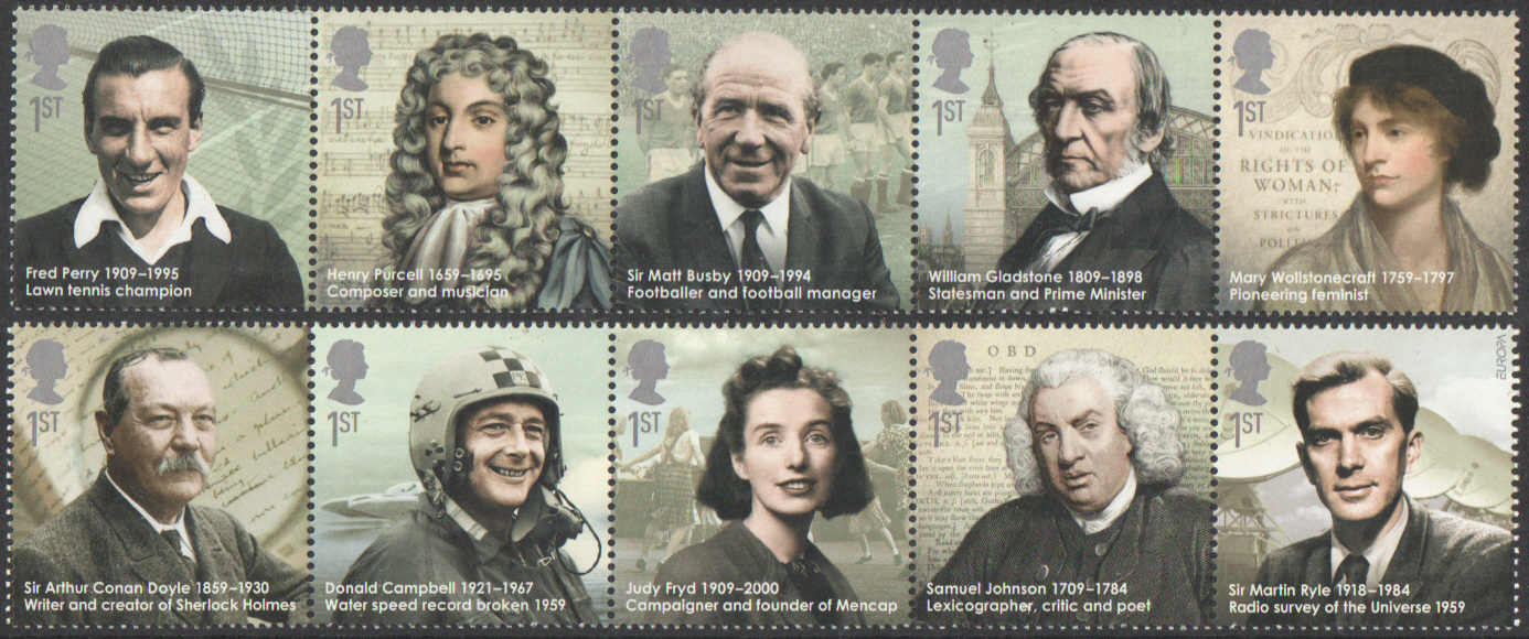 (image for) SG2971 / 80 2009 Eminent Britons unmounted mint set of 10 - Click Image to Close