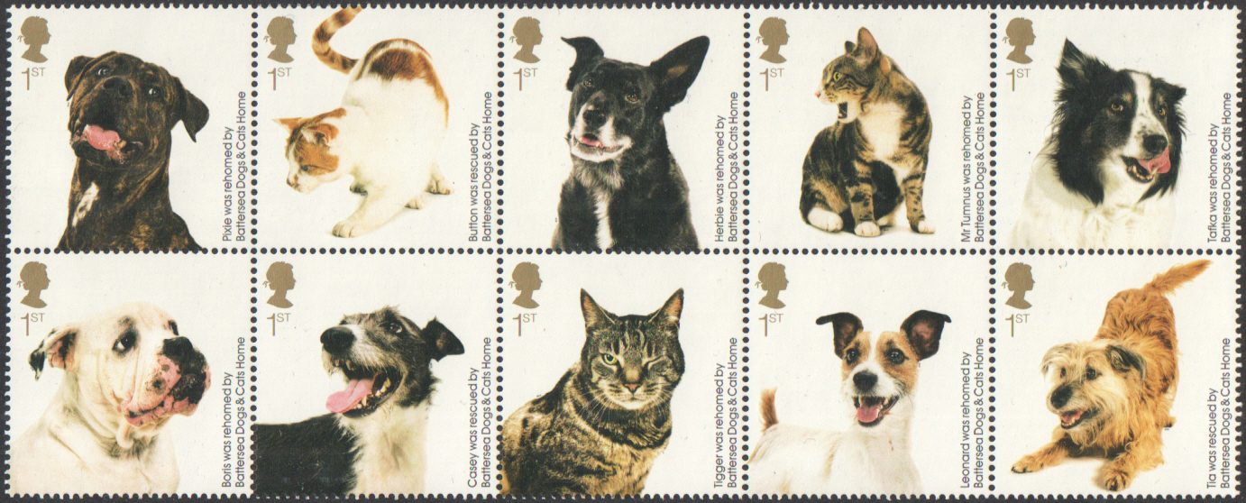 SG3036 / 45 2010 Battersea Cats & Dogs Home unmounted mint set of 10