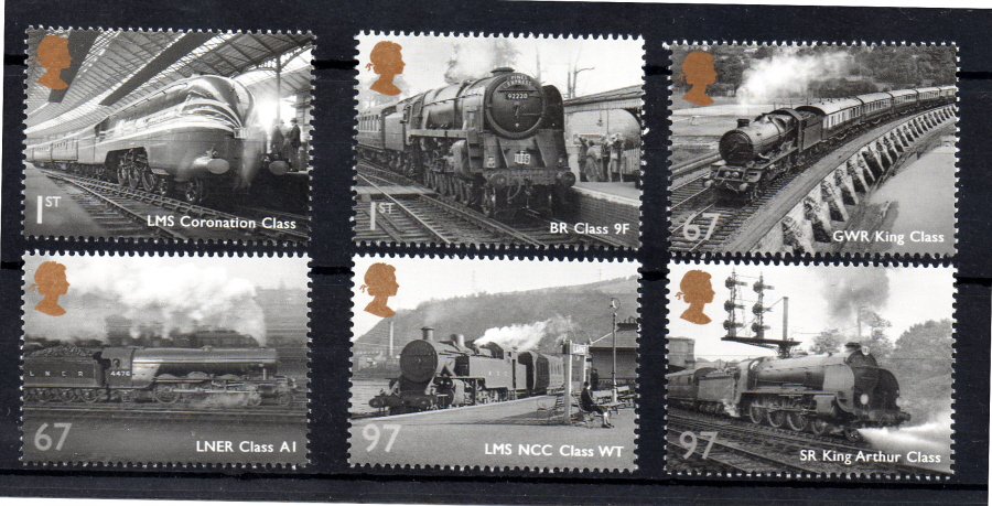 SG3109 / 14 2010 Great British Railways unmounted mint set of 6