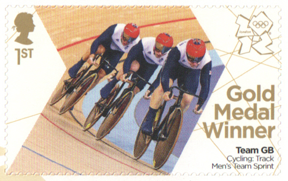 (image for) SG3346 Hindes, Hoy & Kenny London 2012 Olympic Gold Medal Winner stamp