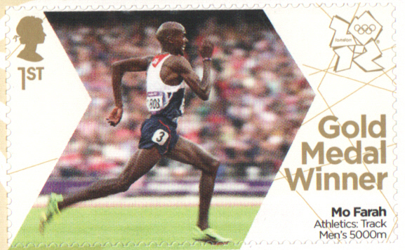 (image for) SG3368 Mo Farah London 2012 Olympic Gold Medal Winner stamp - Click Image to Close