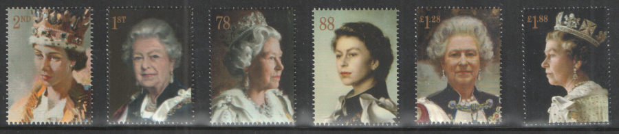 (image for) SG3491 / 96 2013 HM The Queen - Six Decades of Royal Portraits unmounted mint set of 6 - Click Image to Close