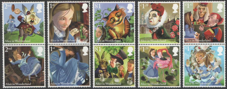 (image for) SG3658 / 67 2015 Alice In Wonderland unmounted mint set of 10 - Click Image to Close