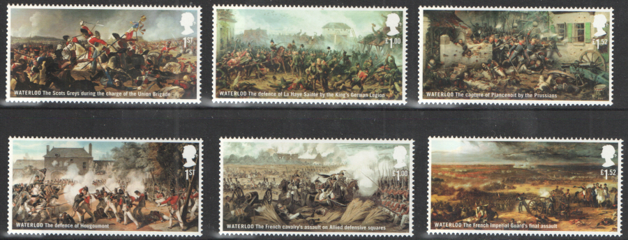 (image for) SG3724 / 29 2015 Battle of Waterloo unmounted mint set of 6 - Click Image to Close
