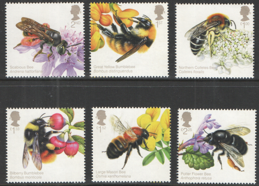 (image for) SG3736 / 41 2015 Bees unmounted mint set of 6 - Click Image to Close