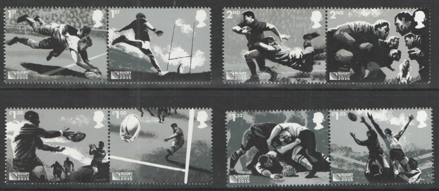 (image for) SG3748 / 55 2015 Rugby World Cup unmounted mint set of 8 - Click Image to Close