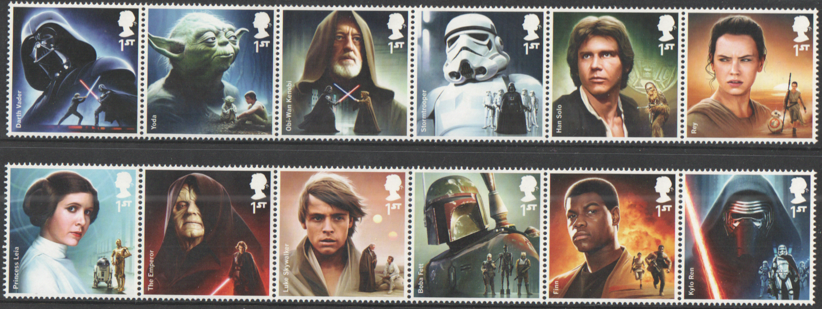 (image for) SG3758 / 69 2015 Star Wars unmounted mint set of 12 - Click Image to Close