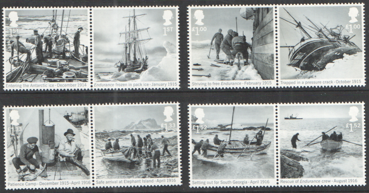 (image for) SG3787 / 94 2016 Shackleton & Endurance unmounted mint set of 8
