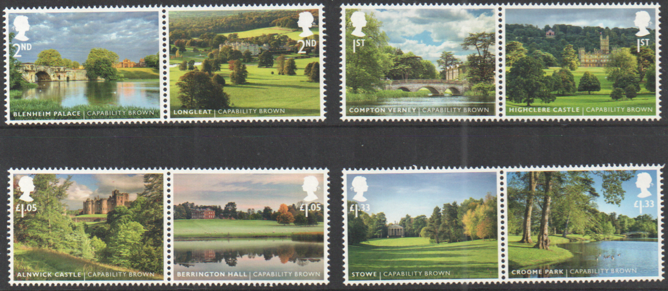 (image for) SG3869 / 76 2016 Landscape Gardens unmounted mint set of 8 - Click Image to Close