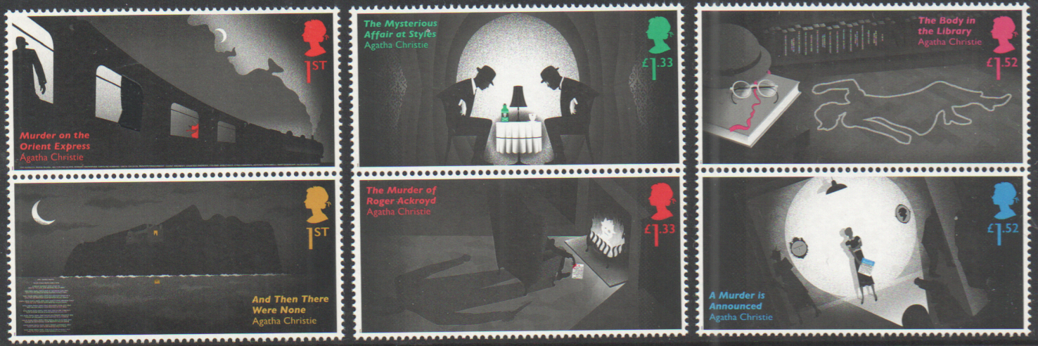 (image for) SG3885 / 90 2016 Agatha Christie unmounted mint set of 6 - Click Image to Close