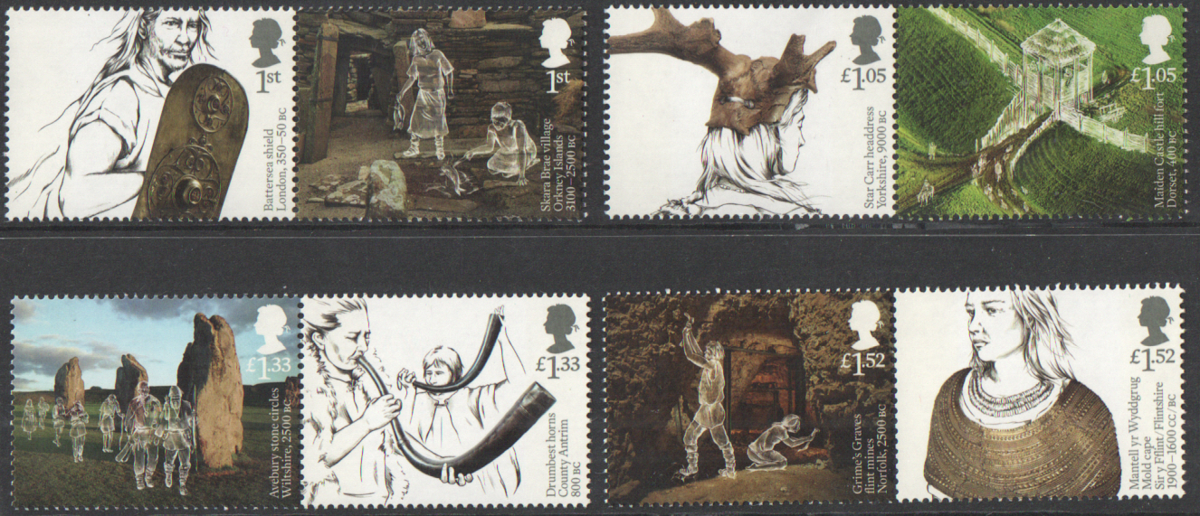 (image for) SG3912 / 17 2017 Ancient Britain unmounted mint set of 8 - Click Image to Close